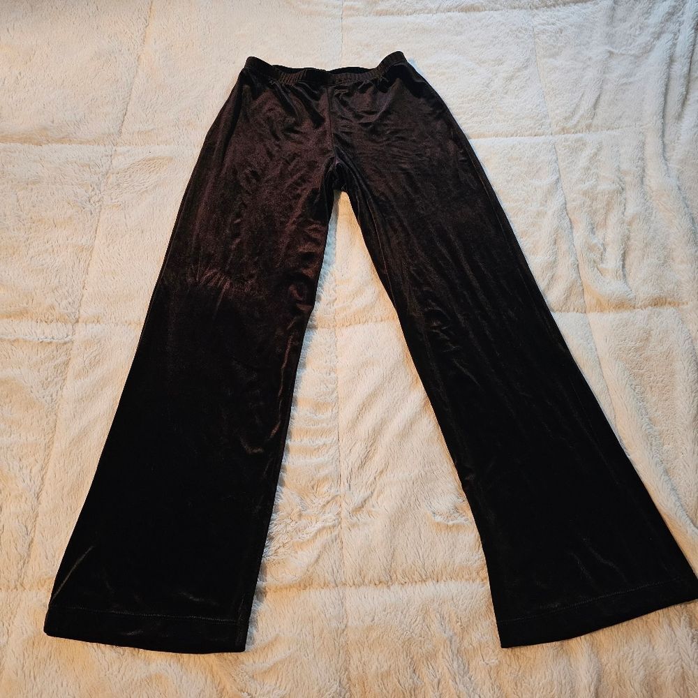 Notations Women's Elastic Palazzo Pull-On Black Pants Size Small